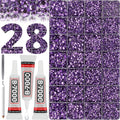 36000Pcs Amethyst Rhinestones for Bedazzling, Mixed Sizes 2-6mm Bedazzler Kit by Worthofbest