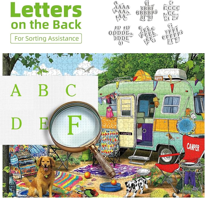 MINIWAN Puzzles for Adults 500 Pieces, Lakeside Camping Jigsaw Puzzle | - Image 3