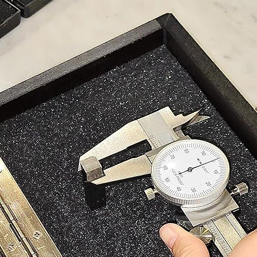 HFS(R) 0-6" Stainless Steel 4 Way Imperial Dial Caliper .001" Shock Proof