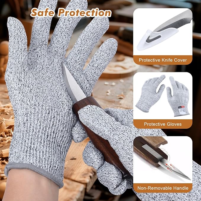 Ninonly 42pcs Wood Carving Tools Kit, Wood Whittling Knife Set - Image 4