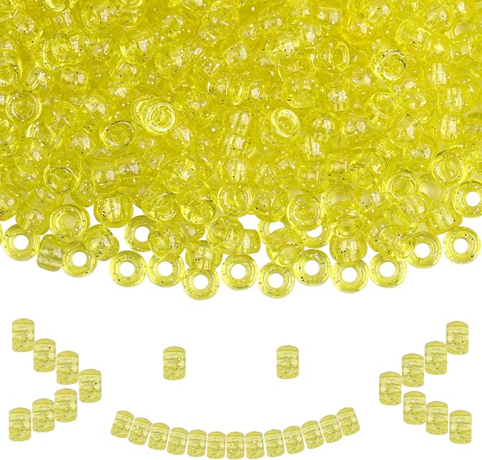 Plastic Pony Beads, for Bracelet, Hair Braiding, Friendship Bracelets, Jewelry by KAKW