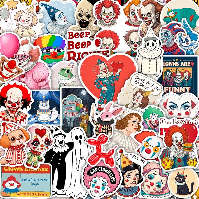 BulbaCraft 100Pcs Clown Stickers by BulbaCraft