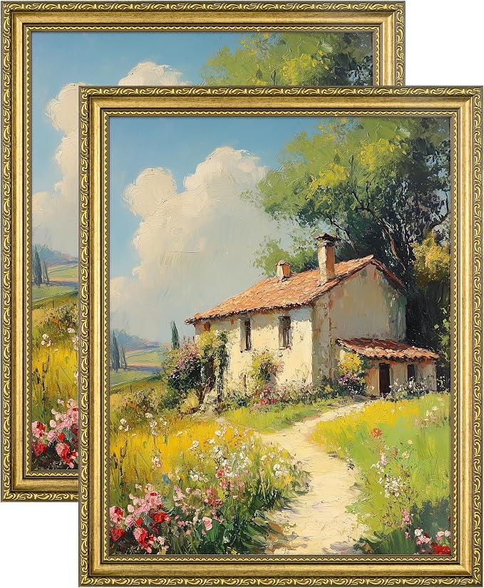 eletecpro 11x14 Vintage Picture Frame, Glass Cover, Horizontal or Vertical by eletecpro