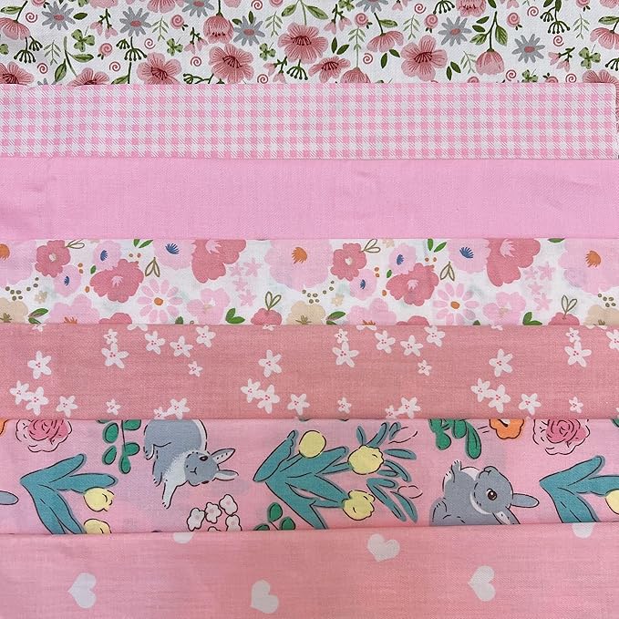 Cotton Fabric DIY Making Supplies Quilting Patchwork Fabric Fat Quarter Bundles by Antetek