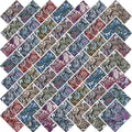 5" 50pcs Cotton Fabric Squares for Sewing Quilting Supplies- Dark Paisley | by newamishquilt