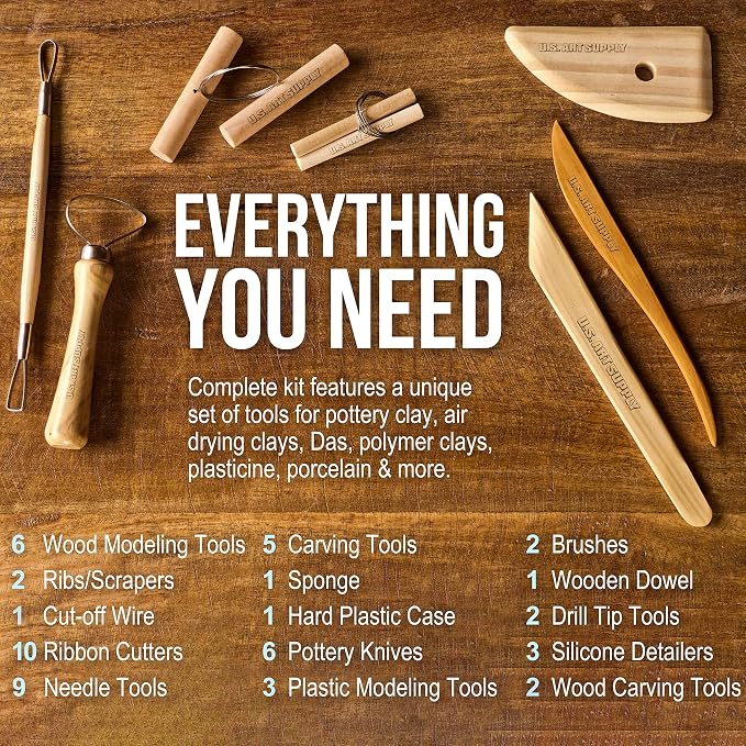 U.S. Art Supply Pottery & Clay Tools Set - Image 4