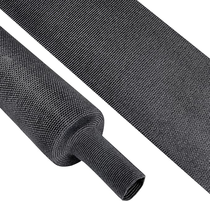 Heat Shrink Wire Loom 2:1 Shrinkable Braided Cable Sleeve 2 Inch ID-18ft by BuyUneed