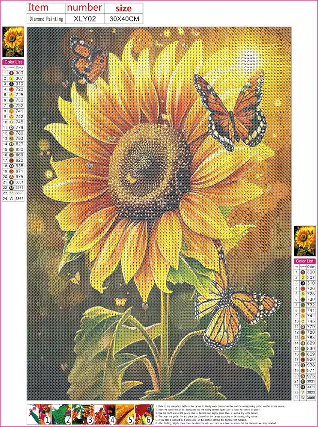 Naykow Diamond Painting Drills Sunflower Diamond Painting Sunflower Diamond Art - Image 2