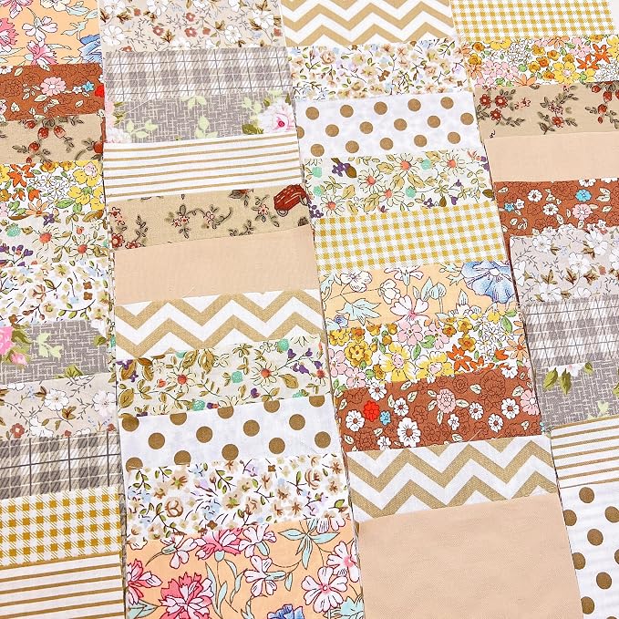 Cotton Fabric DIY Making Supplies Quilting Patchwork Fabric Fat Quarter Bundles by Antetek