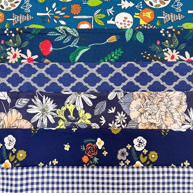 Cotton Fabric DIY Making Supplies Quilting Patchwork Fabric Fat Quarter Bundles by Antetek