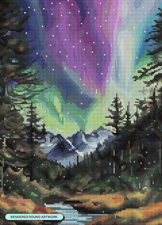 DIAMOND ART CLUB Lunar Reflections Diamond Painting Kit, Fun DIY Crafts - Image 2