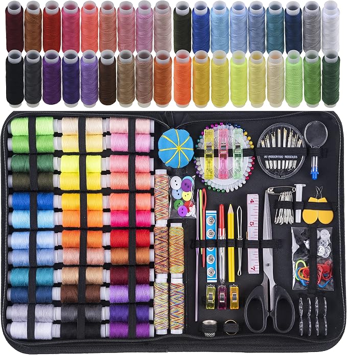 INSCRAFT Sewing Kit, 200 Premium Sewing Supplies, 41 XL Thread Spools, Suitable by INSCRAFT