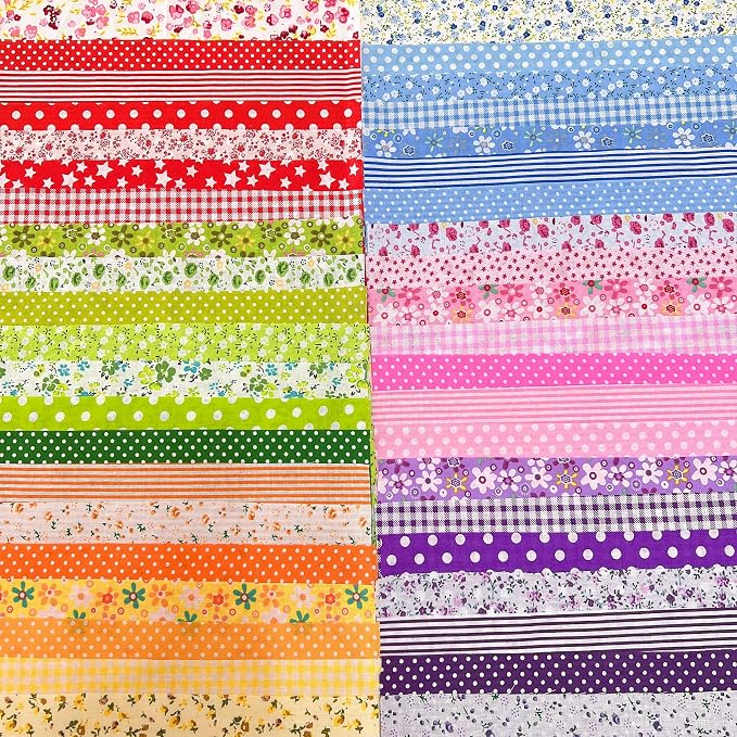 Cotton Fabric DIY Making Supplies Quilting Patchwork Fabric Fat Quarter Bundles by Antetek