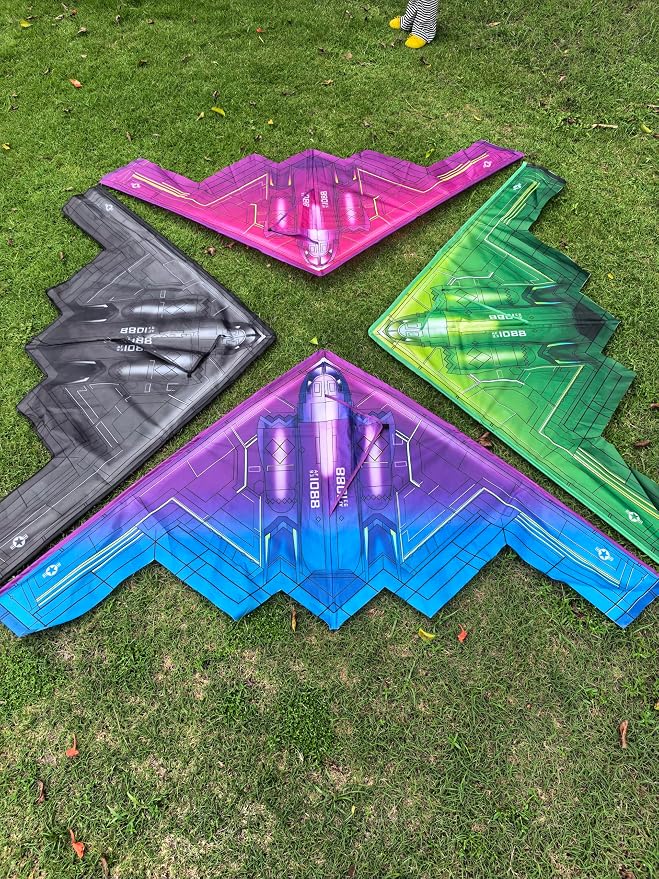 B2 Model Airplane Kite, Large Easy to Fly Kites Adults, 300FT String Reel - Image 3