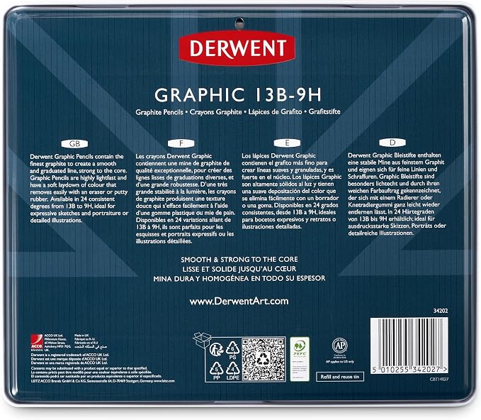 Derwent 34202 Graphic Full Set Graphite Drawing Pencils, Professional Quality - Image 3