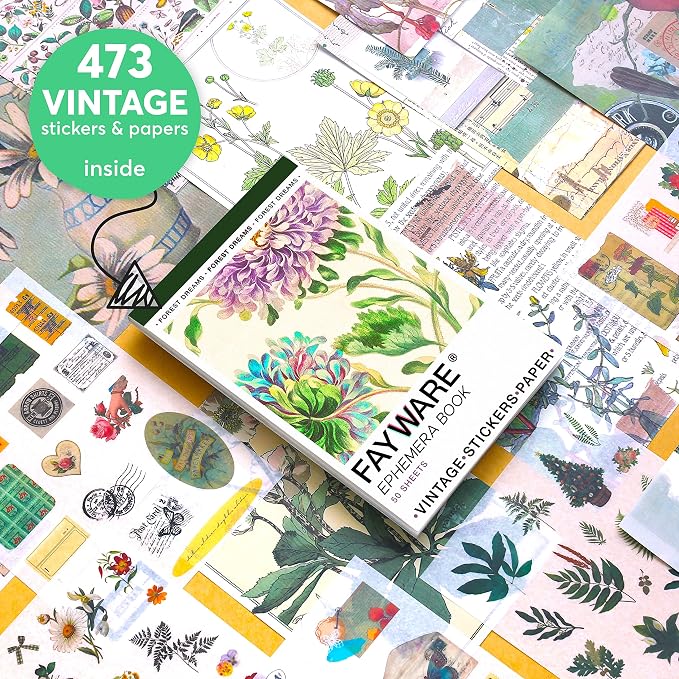 Fayware Washi Vintage Stickers for Scrapbooking - Image 8