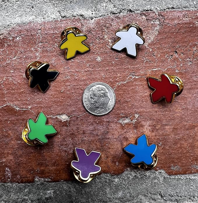 CrowD Games | Meeple Enamel Pins | 7 Set | Lapel Pins - Image 5