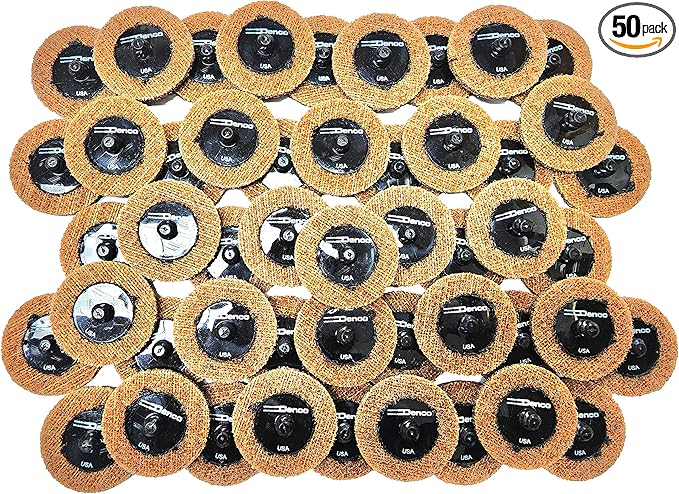 Denco Surface Prep Conditioning Disc - Coarse - Brown - 2 Inch and 3 Inch - Pack of 50 - Abrasive Quick Change Disc Twist to Lock Superior Life (3 Inch)