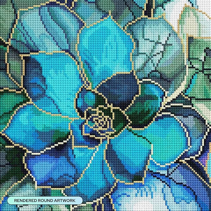 DIAMOND ART CLUB Shimmering Succulents Diamond Painting Kit, Fun DIY Crafts - Image 2