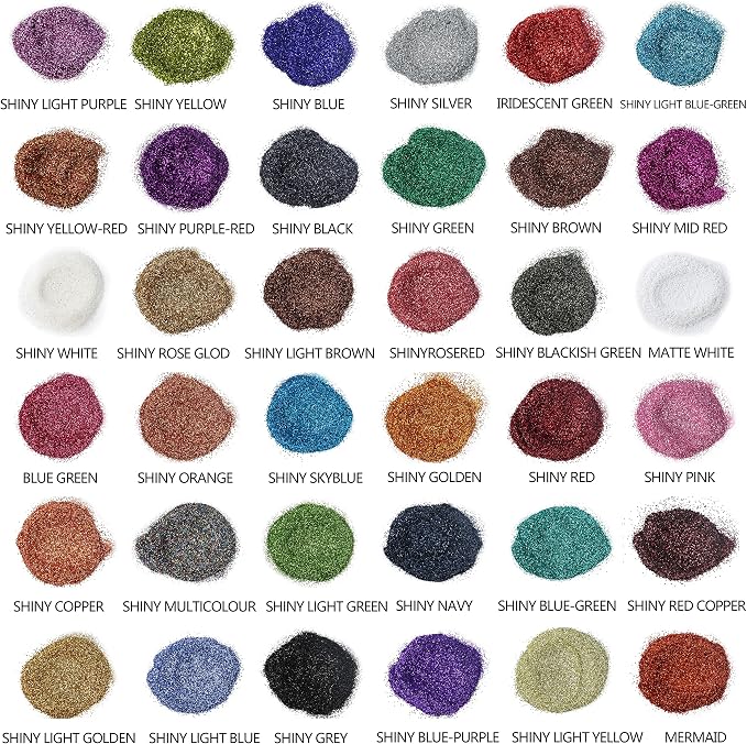 Smalltongue Mica Powder for Epoxy Resin, 108 Colors, 36 Original Colors - Image 2