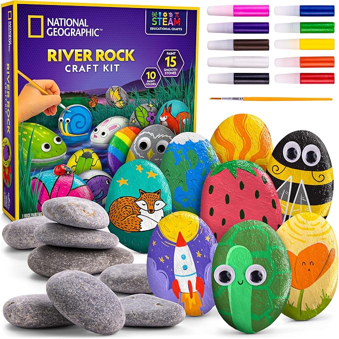 NATIONAL GEOGRAPHIC Rock Painting Kit by BlueMarbleToys