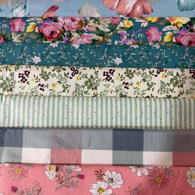 Cotton Fabric DIY Making Supplies Quilting Patchwork Fabric Fat Quarter Bundles by Antetek