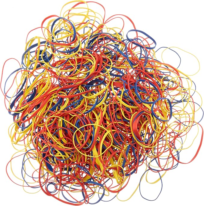 Amazon Basics Assorted Size and Color Rubber Bands, Strong Elastic Stretch - Image 3