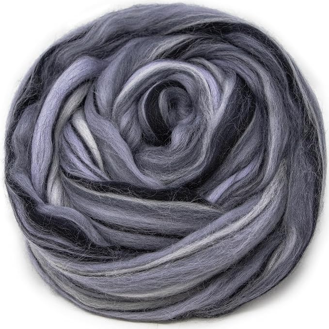 Festival Merino Wool Fiber. Colorful Combed top roving by LivingDreamsYarn