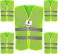 Safety Vest - 10 Pack and 15 Pack - High Visibility Vest for Everyday Use, Lightweight, Comfortable and Breathable