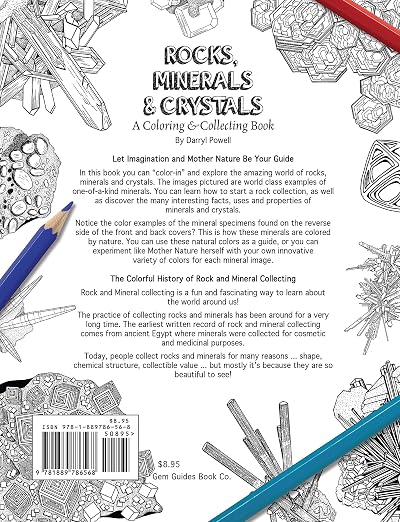 Rocks, Minerals & Crystals: A Coloring & Collecting Book - Image 2