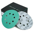 Sanding Discs 5 Inch 8 Hole 100 Grit - Heavy-Duty Hook & Loop Wet Dry Film Sandpaper Discs - Fine Grit Sand Paper for Random Orbital Sanders - Wood, Automotive, Metal, etc - 50 Pack Box