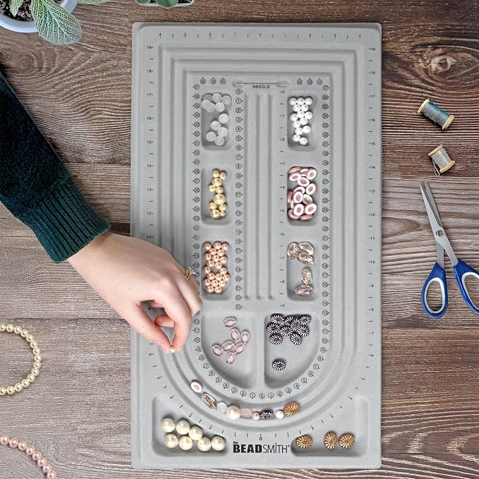 The Beadsmith Bead Board, 3 U-Shape and 3 Straight Channels, 10 x 18.5 inches - Image 7