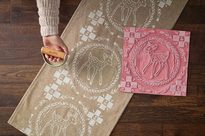 Speedball Block Printing Fabric Starter Kit, 7 Pieces – Includes Ink, Hard - Image 3