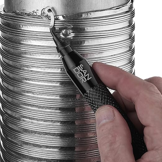 Deburring Tool with Blade - Rotary Shaft and 10 High-Speed Steel Burr Blades and Zipper Storage Case - Machinist Tool for Metal, Aluminum, Copper, Plastic Pipe, 3D Printing, Brass, Black