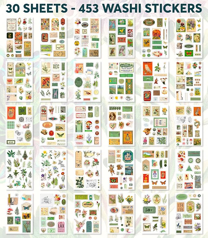 Fayware Washi Vintage Stickers for Scrapbooking - Image 4