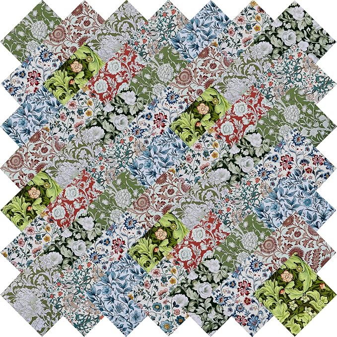 5"x5" 50pcs Cotton Fabric Squares by newamishquilt